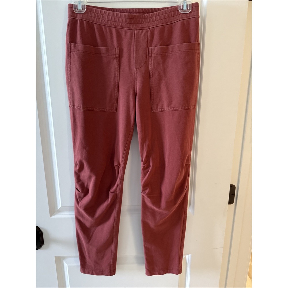 Daily Ritual Joggers Women's S Red Elastic Waist Cotton Blend Comfy Lounge Pants